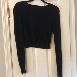 Black cropped sweater